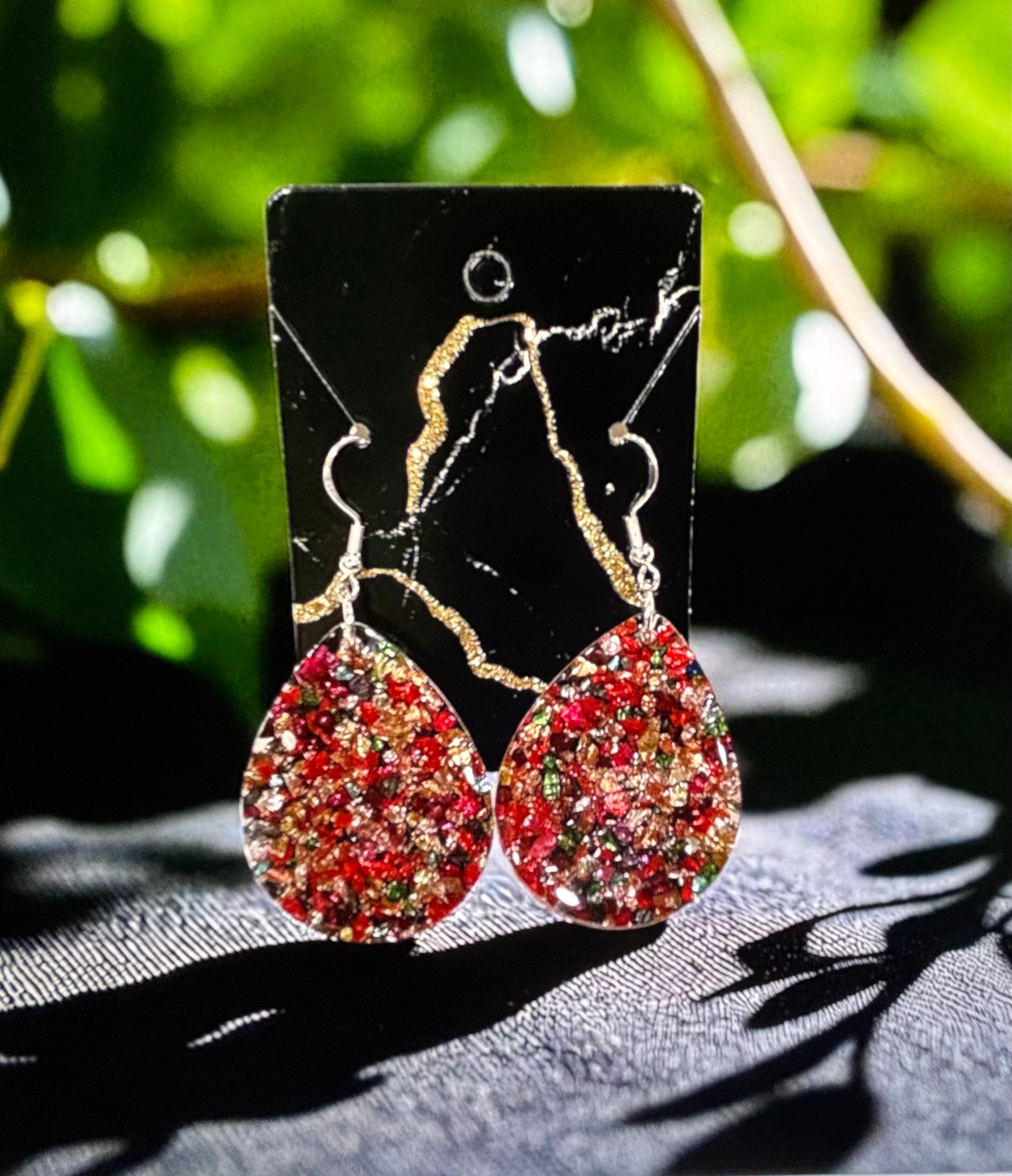Crushed Glass Earrings
