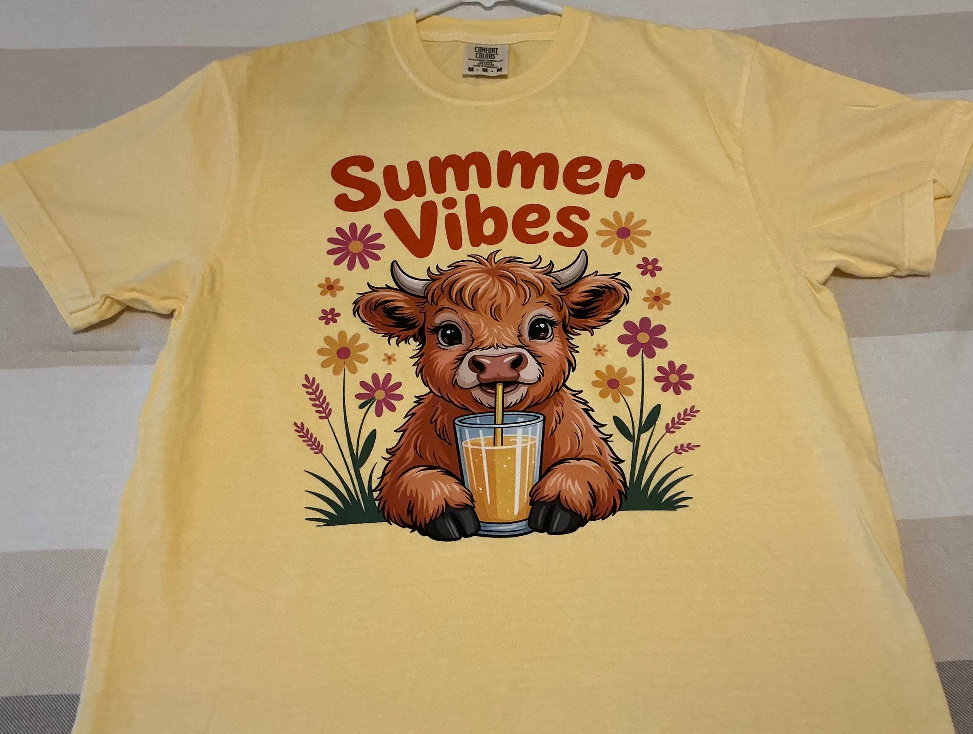 Summer Vibes Highland Cow Tee