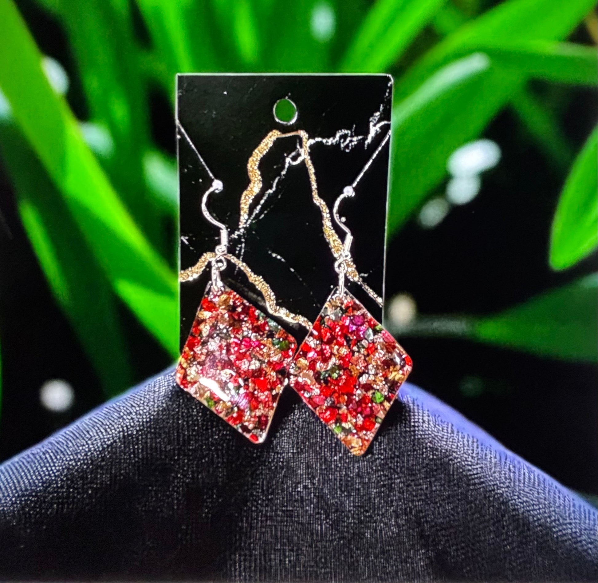 Crushed Glass Earrings