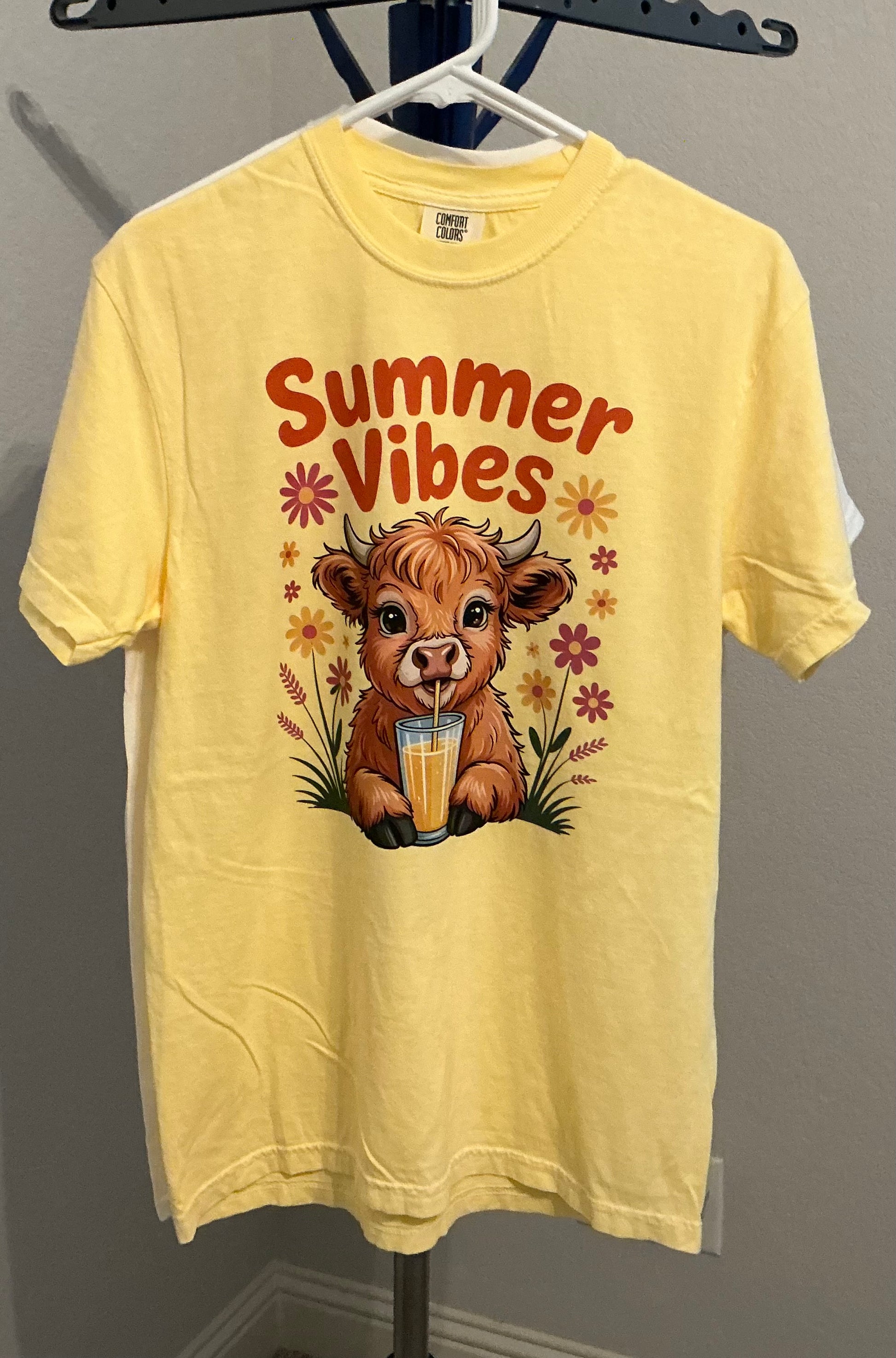 Summer Vibes Highland Cow Tee
