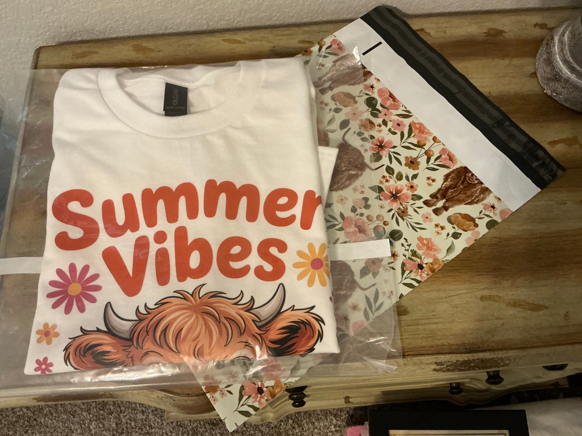 Summer Vibes Highland Cow Tee