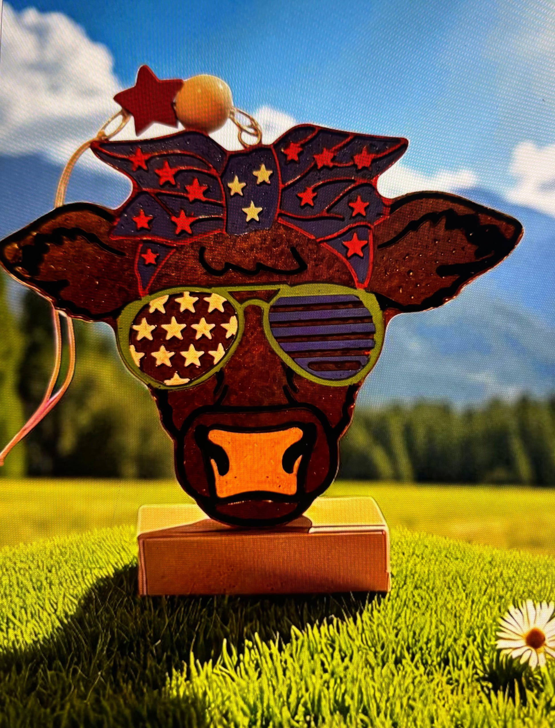 Freshie Air Freshener-Cool Shades Cow