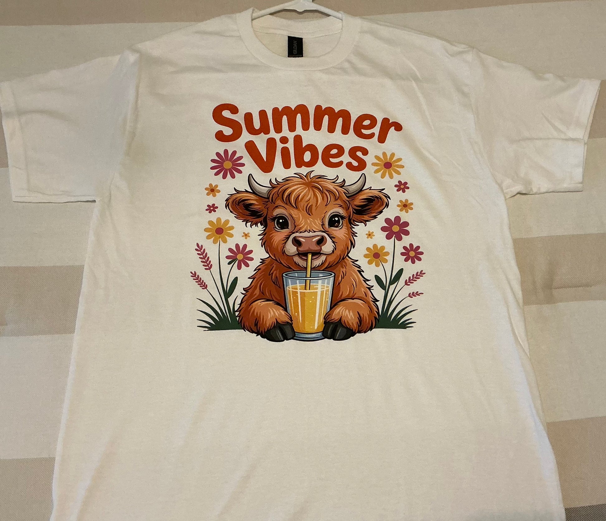 Summer Vibes Highland Cow Tee