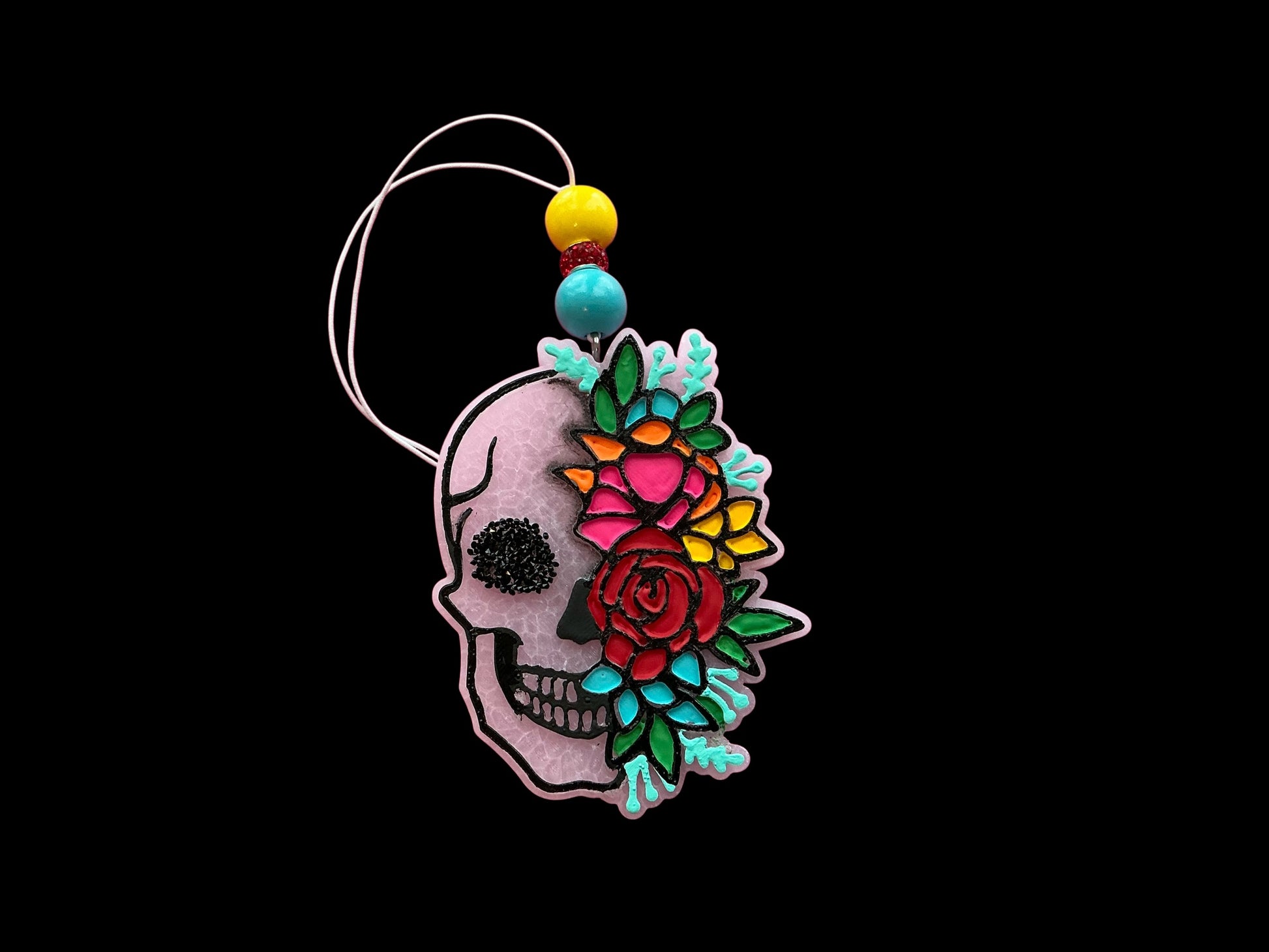 Flower Skull Freshie Air Freshener