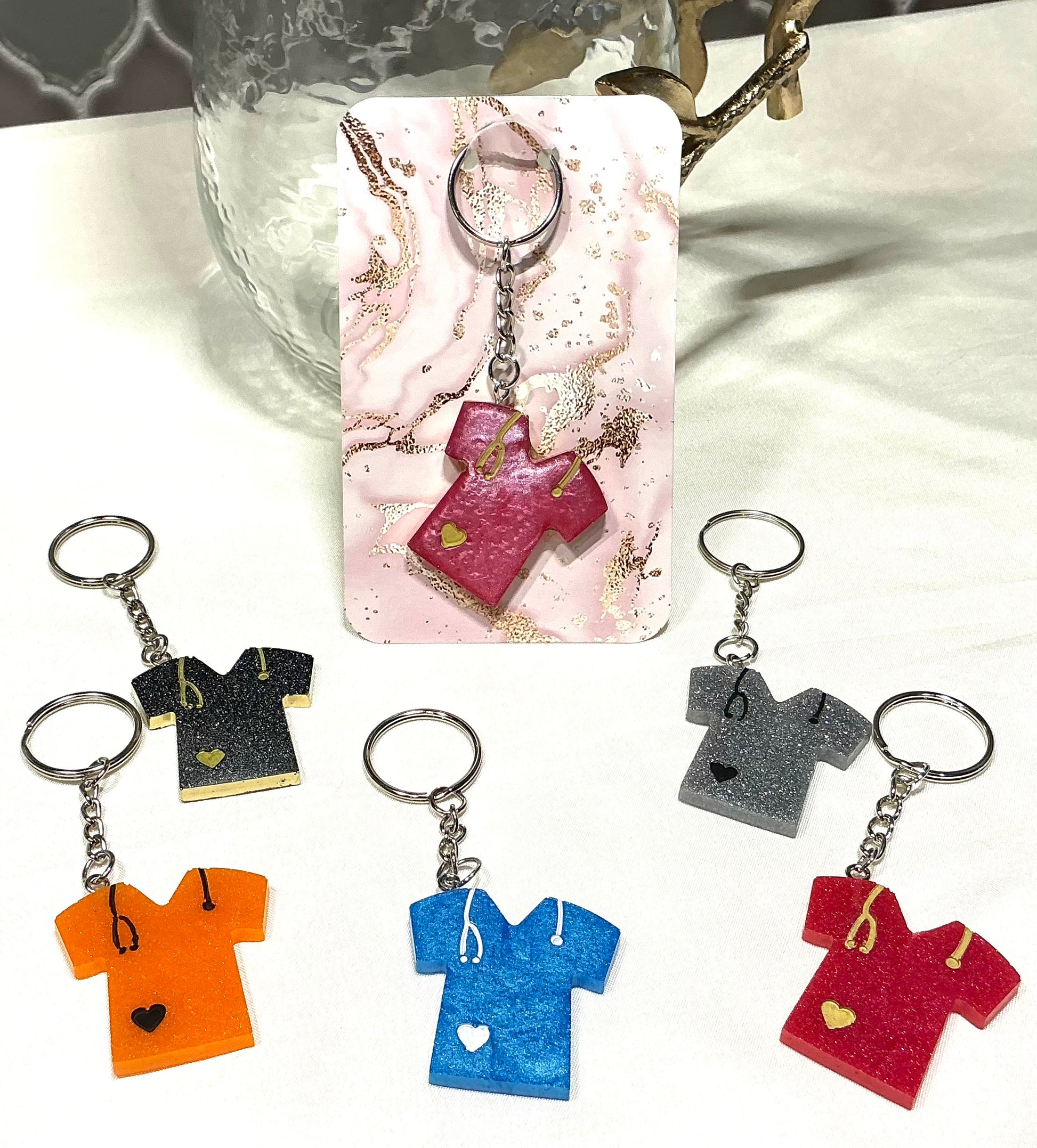 Scrub Top Keychain