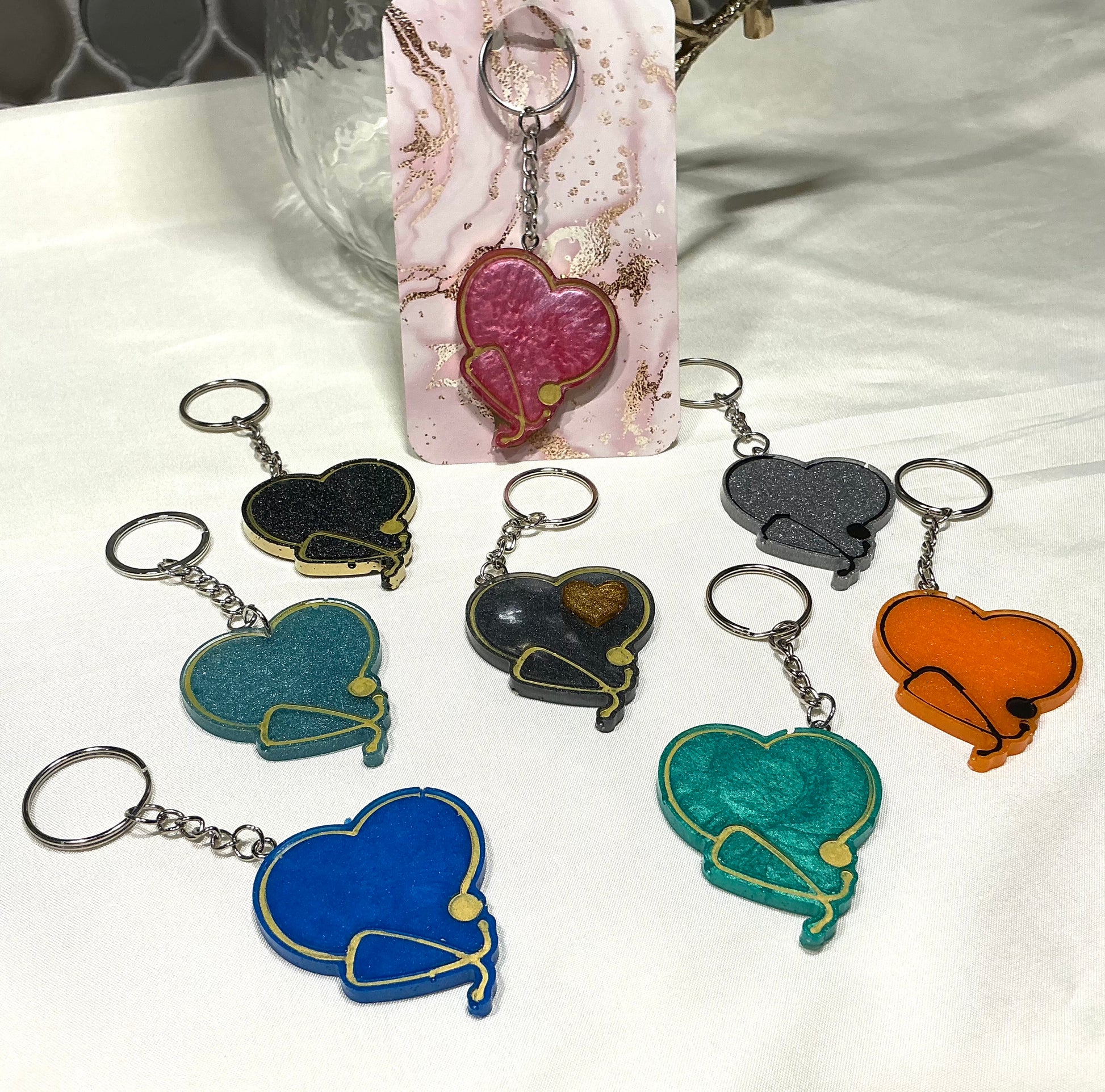 Medical Heart Keychain